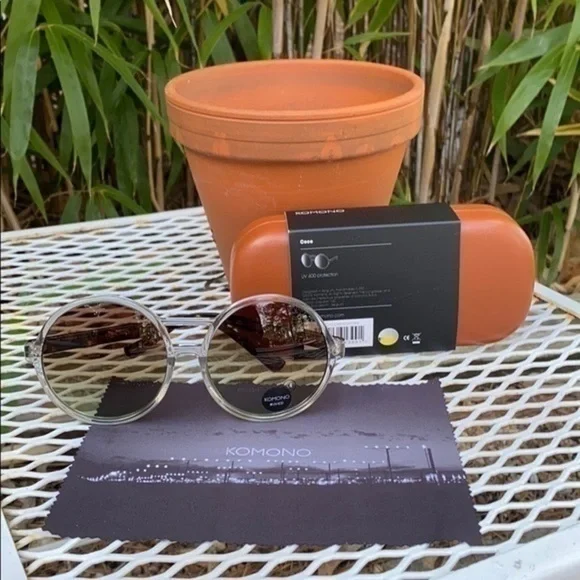 KOMONO Coco Clear / Tortoise Sunglasses New - Picture 11 of 16